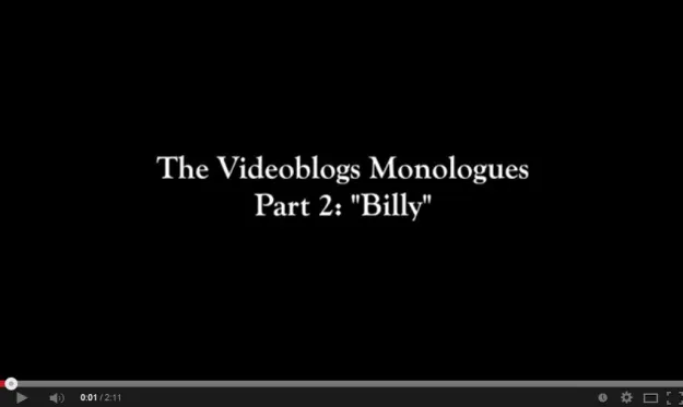 Our second videoblog monologue