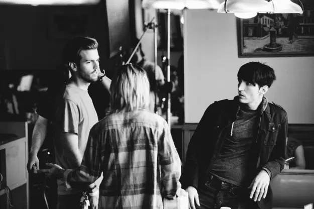 Collin on set, with lead actors David Dastmalchian (also the film's writer) and Kim Shaw.