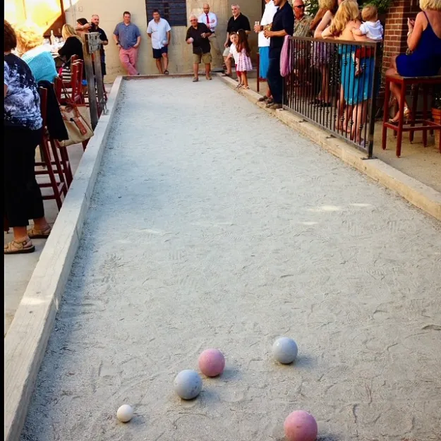 My grandfather is a boss at bocce. 